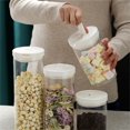 thumbnail image 4 of Hinati Clearance Sales Today Sealing Jar Fruit Jar Dry Goods Glass Storage Jar Clear Organizers and Storage Bins , Stackable Storage Containers for Cabinets, Countertop, Drawers, Under Sink, 4 of 6