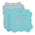 thumbnail image 3 of Inkdotpot Real Rose Gold Foil Bracket Shape Paper Hang Tags Made With Love Wedding Favor Tags Pack Of 100, 3 of 7