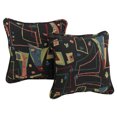 thumbnail image 1 of 18-inch Double-corded Patterned Tapestry Square Throw Pillows with Inserts (Set of 2) - Spin City, 1 of 1