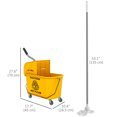 thumbnail image 3 of HOMCOM 21 Quart Mop Bucket with Wringer on Wheels for Floor Cleaning, 3 of 10