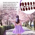 thumbnail image 2 of 24 Pieces False Nails Glitter Square Pattern Press on Artificial Nail Tips Elegant Full Wrapping Beauty Kit Manicure Decoration red, 2 of 7
