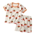 thumbnail image 1 of Hiiyo Pyjama pour Tout-Petits Garçons, Mignon Dessin Animé, T-Shirt à Manches Courtes + Shorts, Tenue d'Intérieur, Tailles 3-4T, 1 of 8