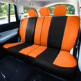 thumbnail image 2 of FH Group Light & Breezy Flat Cloth Car Seat Cover Set For Car Truck SUV Van Orange - Rear, 2 of 5