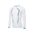 thumbnail image 4 of Hauts de Compression pour Hommes Chemise de Sport Col Rond Manches Longues Élastique Séchage Rapide Hauts Entraînement Physique Course Décontractée Cyclisme Vêtements de Sport, 4 of 9