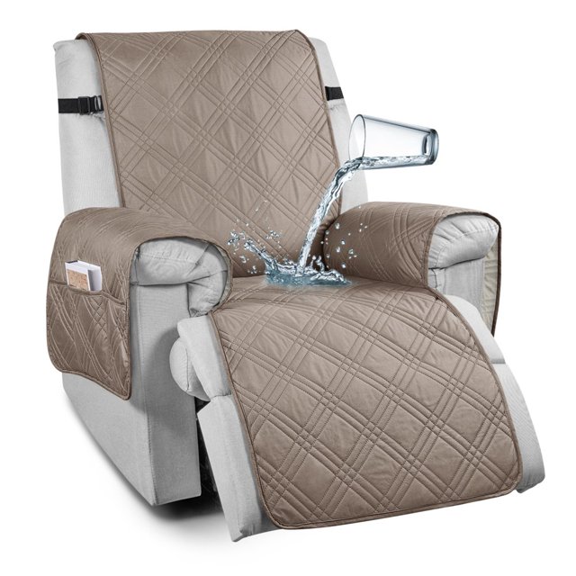 2024 100% Waterproof Recliner Chair Covers Anti-Slip Recliner Couch Slipcovers for Reclining Chair with Packets Dogs Chair Cover Furniture Protector Chocolate