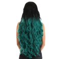 thumbnail image 3 of Black and Green Ombre Long Wavy Wig, 3 of 3