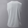 thumbnail image 4 of SROBPTY Haut d'Été pour Homme, Chandails Sans Manches pour Hommes, Débardeur Sport Sans Manches Uni à Enfiler à Col Rond pour Homme, Mode Décontractée Gris, P, 4 of 4
