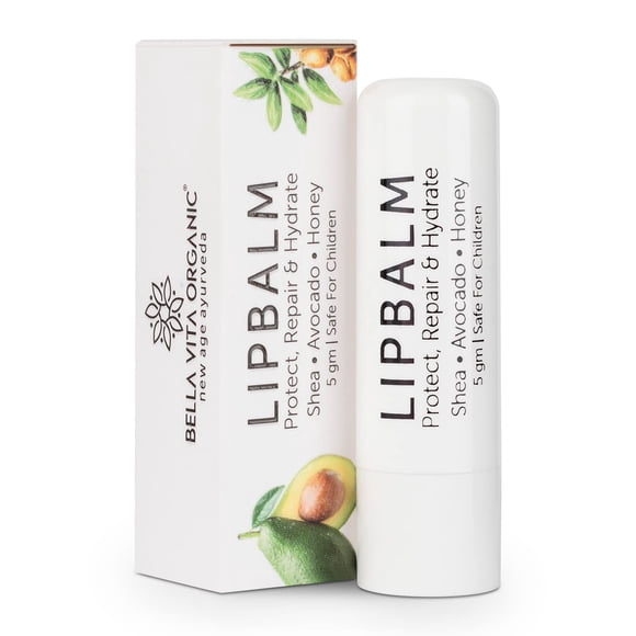Bella Vita Organic Baume à Lèvres au NicoBalm pour Femmes, Hommes, Garçons et Filles pour Hydrater les Lèvres Sèches, Gercées, Abîmées et Obtenir des Lèvres de Bébé / Baume Pré-Fumée / Baume Pré-Rouge à Lèvres, 5 g