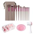 thumbnail image 2 of 13pcs Makeup Brushes Kit With Wood HandleEyeshadow Brush Makeup Sponge Set Beauty Tools With Storage Bag, 2 of 9