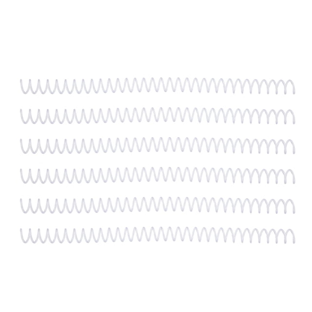 Sheet Binding Comb, Pretty Colour 20Pcs Plastic Spiral Binding Coil For Paper Transparent
