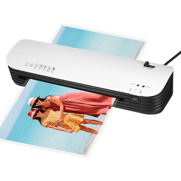 moobody SL299 Laminator Machine Set A4 Size Hot and Cold Lamination 2 Roller System with 20 Laminating Pouches Paper Corner Rounder ABS Button for Home Office School Supplies