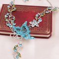 thumbnail image 4 of Ensemble de Boucles d'Oreilles Collier Papillon Mode Mariage Collier Boucles d'Oreilles en Strass, 4 of 10