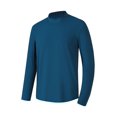 thumbnail image 2 of AherBiu Chemises en Lin pour Hommes à Manches Longues, Boutonnées, Col Montant, Plage, Décontractées, Automne, 2 of 6