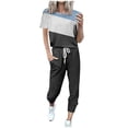 thumbnail image 2 of SDNall Ensemble de Sport Décontracté pour Femmes, Coupe Ample, Manches Courtes, 2 of 9