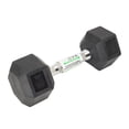 thumbnail image 3 of GoZone Rubber-Coated Hex Dumbbell – Black/Chrome, 3 of 3