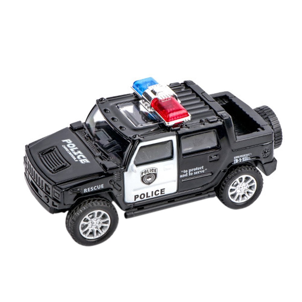 MesaSe 1/36 Simulation Voiture de Police Véhicule Camion à Rétrofriction Modèle Jouet pour Enfants Cadeau de Noël