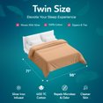 thumbnail image 2 of Sleepgram Supima 400 Thread Count Cotton Zippered Duvet Cover, Twin, Sand, 2 of 7
