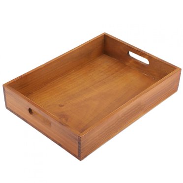 Jardinière à Grain de Bois Rétro, Assiette de Pot de Fleurs Succulentes de Jardin Naturelle Ajourée, Organisateur de Rangement Multifonction à Grande Capacité, 33.5x24.5x7cm/13.2x9.6x2.8 Po