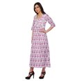 thumbnail image 2 of Moomaya Haut Indien Imprimé Robe Kurti Longue Tunique à Manches 3/4 Robes pour Femmes, 2 of 5