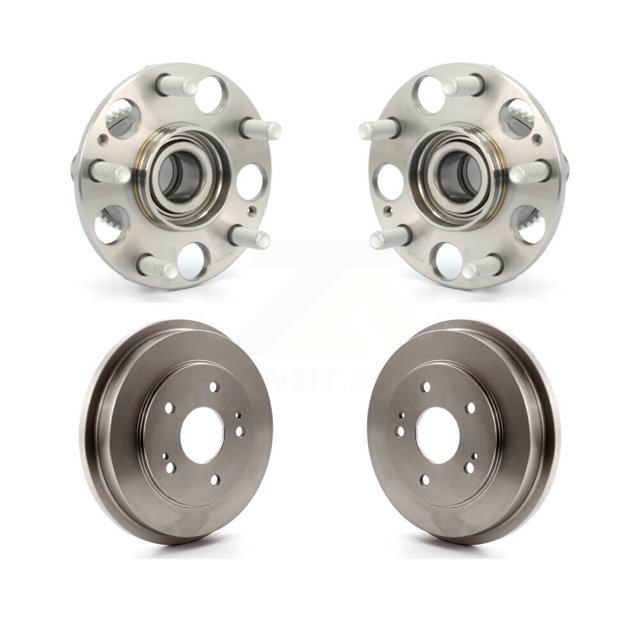 Transit Auto Rear Drum Brake and Wheel Hub Bearing Assembly Kit for Car Honda Accord - Left Right Side (Driver Passenger) K7D-100452