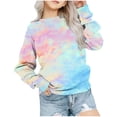 thumbnail image 1 of Yuyuzo Chandails en Molleton pour Filles Tout-Petits Col Rond Manches Longues Décontracté Confortable Bloc de Couleur Pull d'Automne pour Bébé Fille, 1 of 5