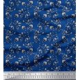 thumbnail image 1 of Soimoi Rayon Fabric Leaves & Floral Block Fabric Prints by Yard 56 Inch Wide, 1 of 3