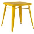 thumbnail image 3 of Flash Furniture Table de Salle à Manger Carrée en Métal de 28 Po en Jaune, 3 of 3