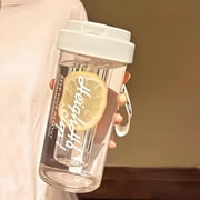 pstuiky Large Capacity Straw Water Cup 600Ml Bpa-Free Plastic Tumbler with Handle Leak-Proof & Dishwasher Safe Portable Travel & Gym Water Bottle