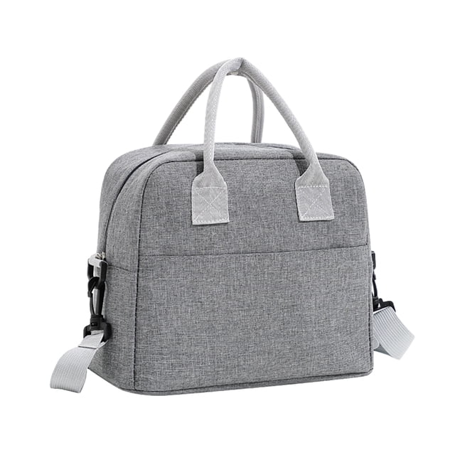 Transemion Fashionable Cooler Bags Stay Trendy While Keeping Food Cool And Fresh Polyester Portable With Should Strap gray 1Set