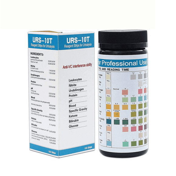 JUNWELL Nelisco Urine Test Strips; 10 Parameter Urinalysis Reagent Test Strip