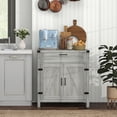 thumbnail image 2 of HOMCOM Farmhouse Sideboard Buffet Cabinet with Drawer and Adjustable Shelf, 2 of 9