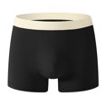 thumbnail image 1 of ylioge Boxer Briefs for Men Casual Stretchy High Waisted Underwear Breathable Basic Color-Block Comfort Support Slim-Fit Boxers, 1 of 2