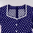 thumbnail image 4 of Ovzne Robes Grande Taille pour Femmes aux Formes Robe d'Été pour Femme Unie Mode Décontractée à Manches Trois-Quarts Col Rabattu Robe Grande Taille à Manches Courtes Imprimée Liquidation, 4 of 6