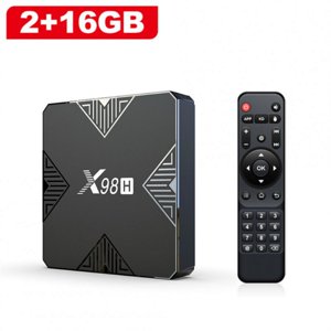 Intelligent TV boîte X98h Android 12 Allwinner H618 Bluetooth 5.0 Wifi 2.4g 5g 4k Lecteur multimédia Définir la case supérieure EU Plug 2+16 Go