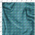 thumbnail image 3 of Soimoi Tissu Georgette Viscose Feuilles Imprimé 1 Yard 42 Pouces de Large, 3 of 6