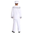 thumbnail image 2 of Men's White Sailor Costume Classic Sailor Uniform for Men, 2 of 2