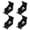 Black, variant on Self-Locking Folding Hinge, Heavy Duty Table Extension Bracket, 90 Degree Positioning Hinge for Furniture Legs, 180 Degree Invisible Hinge Hardware with Screws, 4 Pack
