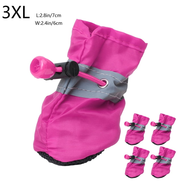 Yhmxh Bedding-Comforter Sets Duvet Cover Dog Shoes For Small Dogs Dog Shoes Paw Protector With Reflective Straps Non Slip And Water Proof Dog Booties Puppies 4PC dogs shoes