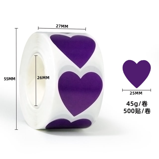 PEONAVET Valentines Sticker Sticker Decoration Sticker Tape 500 Per Roll