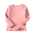 thumbnail image 1 of Chandails de Mode pour Filles en Liquidation Unisexe Garçons Filles Coton Chandail à Manches Longues Décontracté Col Ras du Cou Hauts Bas Confortable Uni sous-Vêtement T-Shirts Blouse pour Tout-Petits Hauts de Mode pour Filles Nouveau Taille 6-12 Mois, 1 of 8