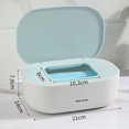 thumbnail image 4 of relayinert Stylish Desktop Countertop Mask Dispenser Storage Box with Lid Spacious Holder Plastic Baby Blue 21x14x7.8cm 1Set, 4 of 6