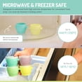 thumbnail image 3 of Melii Silicone Snap & Go Pods for Baby & Toddler, 4 oz (118 ml) set of 4 Stackable Food Storage Containers, 3 of 6