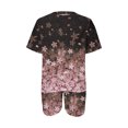 thumbnail image 4 of Mikilon Ensemble Élégant pour Femmes 2 Pcs Mode Col Rond Blouse Manches Courtes Hauts Shorts Ensemble Décontracté Violet-A m, 4 of 5