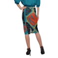 thumbnail image 3 of Moomaya Jupe en Poly Spandex Jupe Crayon Imprimée Grande Taille Tenue d'Été Vêtements, 3 of 6