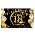 thumbnail image 1 of serony Birthday Party Banner Home Birthday Theme Backdrop Background Wall Decoration, 18 Years Old, 1 of 6