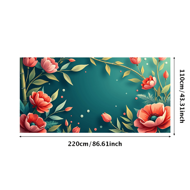 Floral Themed Colorful Backdrop Banner with Butterflies and Berries Spring Party Decorations Background Photo Booth Props Garden Gatherings Outdoor Celebrations
