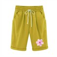 thumbnail image 1 of Birdeem Top and Shorts Sets for Women Womens Elastic Waist Printing Drawstring Shorts, 1 of 12