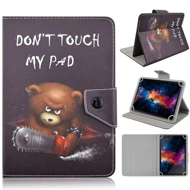 Étui Universel pour Tablette 7 8 9 10,1 Pouces à Rabat avec Support, Couverture pour iPad Samsung Huawei Lenovo Android Rigide PC Tablette, Étui de Protection DJX Universel 10 Pouces