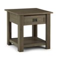 thumbnail image 1 of SIMPLIHOME Monroe SOLID ACACIA WOOD 22 inch Wide Square Rustic End Table in Distressed Grey with Storage, 1 Drawer, for the Living Room and Bedroom, 1 of 2