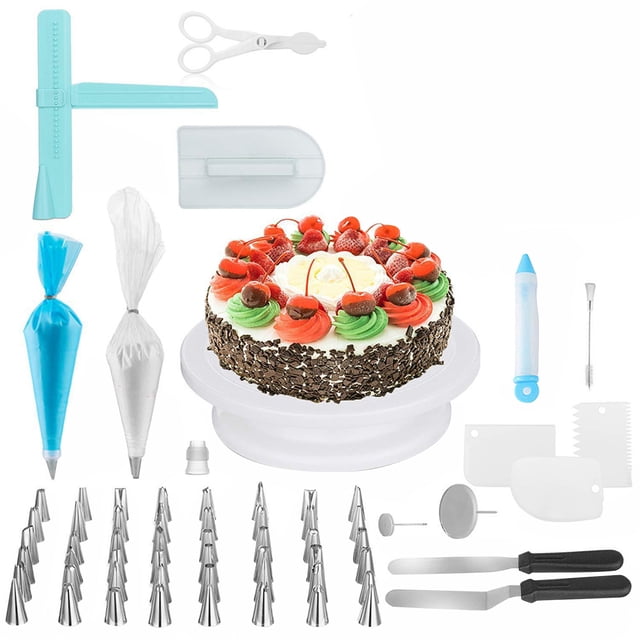 yeacher 164-Piece Premium Cake Decorating Kit with Turntable, Stainless Steel Tips, and Essential Baking Tools for Professional Results